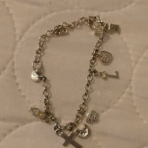 Silver charm bracelet